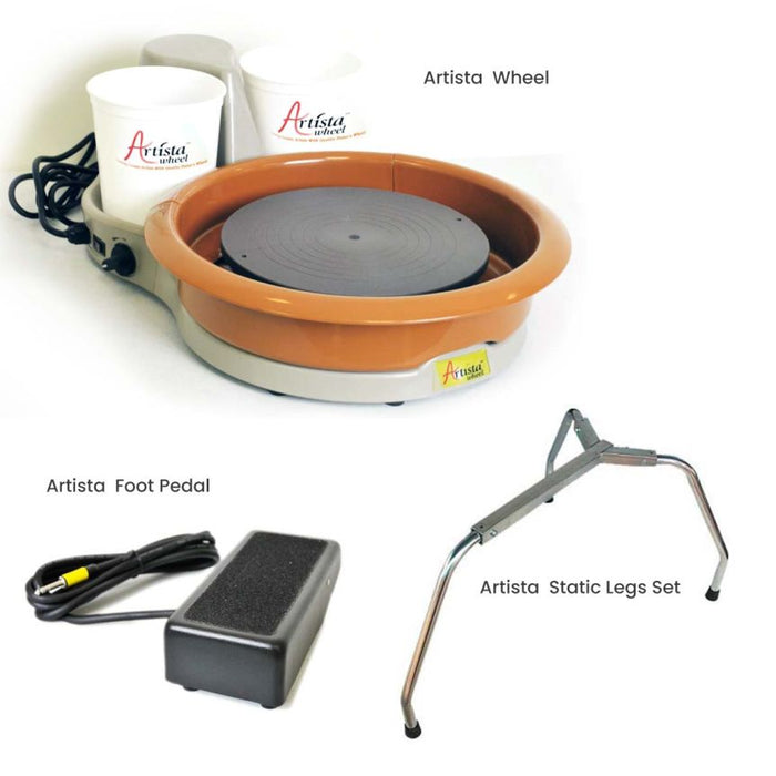 Speedball Artista Pottery Wheel, Portable, 1/3 HP Motor, 11" Wheel Head, 25 Lbs Capacity for Pottery & Ceramics, UPC 651032000003